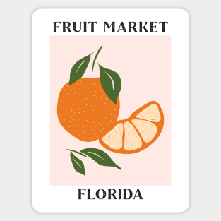 Fruit Market Florida Orange Sticker